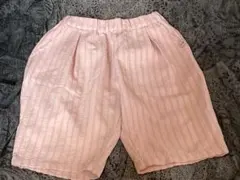 moimoln 7分丈パンツ　90cm ピンク ストライプ ハーフパンツ