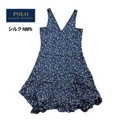【シルク100%】Polo Ralph Lauren 花柄ノースリーブワンピース