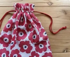 ハンドメイド巾着　花柄　北欧風