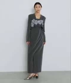 ピンストライプテーラードビスチェドレス ANDRESD