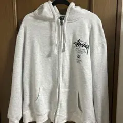 Stüssy グレー ジップアップパーカー