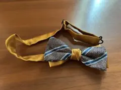 蝶ネクタイ　オレンジ　柄入り