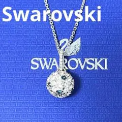 スワロフスキー　ネックレス　パヴェボール　ネイビー　正規品　新品