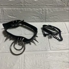 スパイク付きゴシック風チョーカー首・手首用