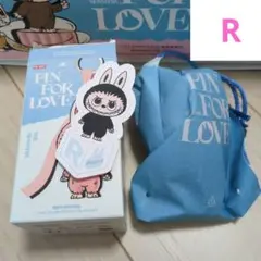 ラブブ PIN FOR LOVE ぬいぐるみペンダント R r イニシャルラブブ