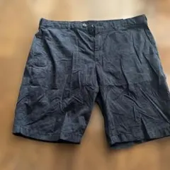 UNIQLO ハーフパンツ 総柄 ネイビーブラックXL
