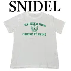 SNIDEL ロゴプリント Tシャツ ホワイトロゴTシャツ　ワンサイズ　コットンのサムネイル