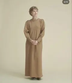 weakend. 裏毛puff sleeve op ワンピース キャメル 深海