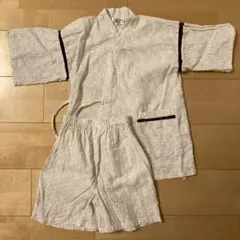 キッズ 甚平 130cm ホワイト