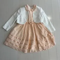ピンクレースフォーマルドレスとボレロジャケットのサムネイル