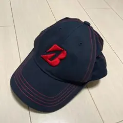★ブリヂストン/ゴルフキャップ/帽子/ネイビー×レッド
