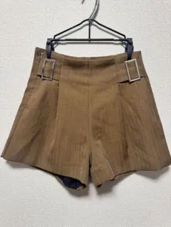 ロングブーツとの相性抜群！ ブラウン ショートパンツ キュロット型