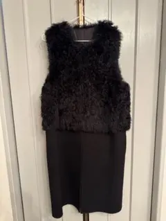 u-big 石井毛皮　フォックスファー　ジレ　黒　M u-big 石井毛皮 フォックスファー ジレ 黒 M U-Big