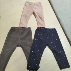 女の子まとめ売り3点セット ベビー パンツ 80cm