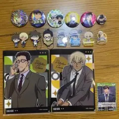 名探偵コナン 缶バッジ、アクスタ、クリアファイル、キーホルダー他　計16点セット