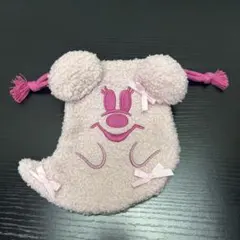 【美品】ハロウィーン2025 ミニーマウス ゴースト ピンク 巾着 TDR限定