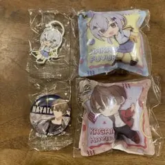 くら寿司にじさんじ葉加瀬冬雪加賀美ハヤトクッションチャーム缶バッジ めじるし