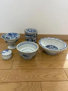 盃　三段陶器　杯　 三段重 陶器 染付　鉢 小鉢 2026年最新】三段盃の人気アイテム - メルカリ