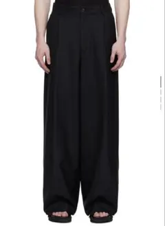 Dries Van Noten Black Pleated Trousersのサムネイル