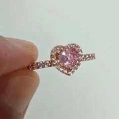 未使用 PANDORA エレベーテッド ハートリング　指輪50号 ピンクリング