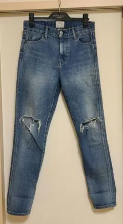 Ungridアングリッド クラッシュハイウエストストレッチスリムデニム