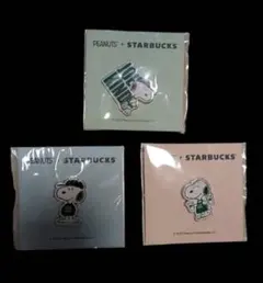 PEANUTS STARBUCKS スヌーピーピンズ3個セット