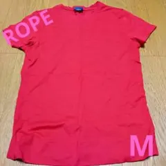 Rope ロゴ刺繍 半袖 Tシャツ レッド 赤 Mサイズのサムネイル