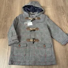 ミキハウス　チェック柄ダッフルコート