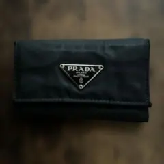 PRADA プラダ 6連キーケース ダブルホック ナイロン 三角ロゴ - メルカリ