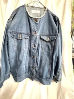 chocol raffine robe デニムジャケット ノーカラー