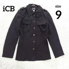 アイシービー iCB ミリタリー ジャケット　ライトアウター　ブラック　黒　９