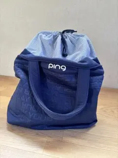 パーリーゲイツ 巾着 シューズケース ハンドバッグ トリコロール