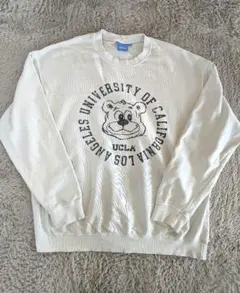 UCLA クルーネック トレーナー ホワイト　サイズM
