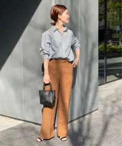 Spick & Span 2way スラックス　ブラウン　キャメル　スリット