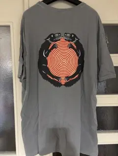 shadows グレーTシャツ 渦巻きデザイン XL