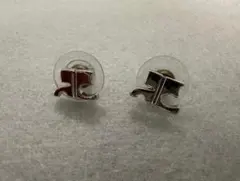 クレージュ　ロゴ　シルバー　ピアス