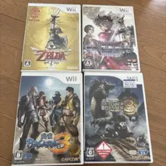 Wii ゲーム4本セット ゼルダ・モンハン他