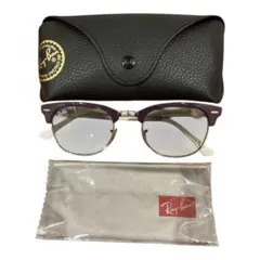 Ray-Ban サングラス 2156 クラブマスター パープル ケース付き