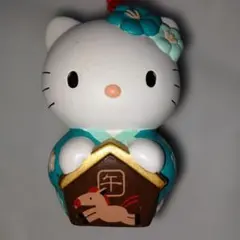 ハローキティ2001年 着物風フィギュア 午年干支十二支マスコットレトロレア陶器