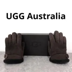 277○ UGG Australia ダークブラウン 手袋 箱付き Sサイズ