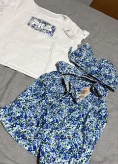 FILA 水着 セパレート 3点セット 花柄　未使用品　11号のサムネイル