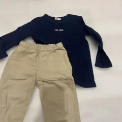 美品ミキハウス100センチカットソー半ズボンセット