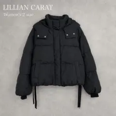 LILLIAN CARAT ダウンジャケット 黒 2 フード付のサムネイル