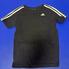 adidas 黒 Tシャツ 130サイズ ストライプ