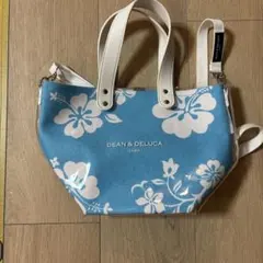 ◾️DEAN＆DELUCA ハワイ限定 ハイビスカス柄 トートバッグ ミント 