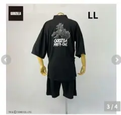 【新品】ゴジラ　GODZILLA　メンズ　甚平　LLサイズ　ブラック