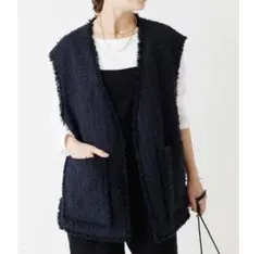 ROUGE VIF　ルージュヴィフ　 ツイード　ベスト ネイビー　セレモニー　式