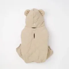 撥水くま耳キルティングジャンプスーツ