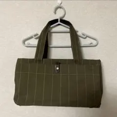 大容量 ハンドバッグ ショルダーバッグ カーキのサムネイル