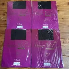 Sofical Sheer Veil 30デニールタイツ 4パック